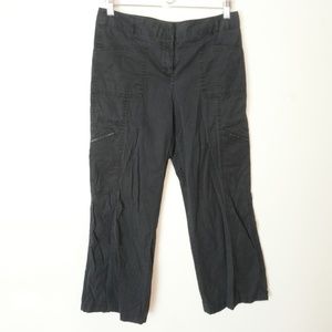 Ann Taylor LOFT Black Cotton Cargo Pants